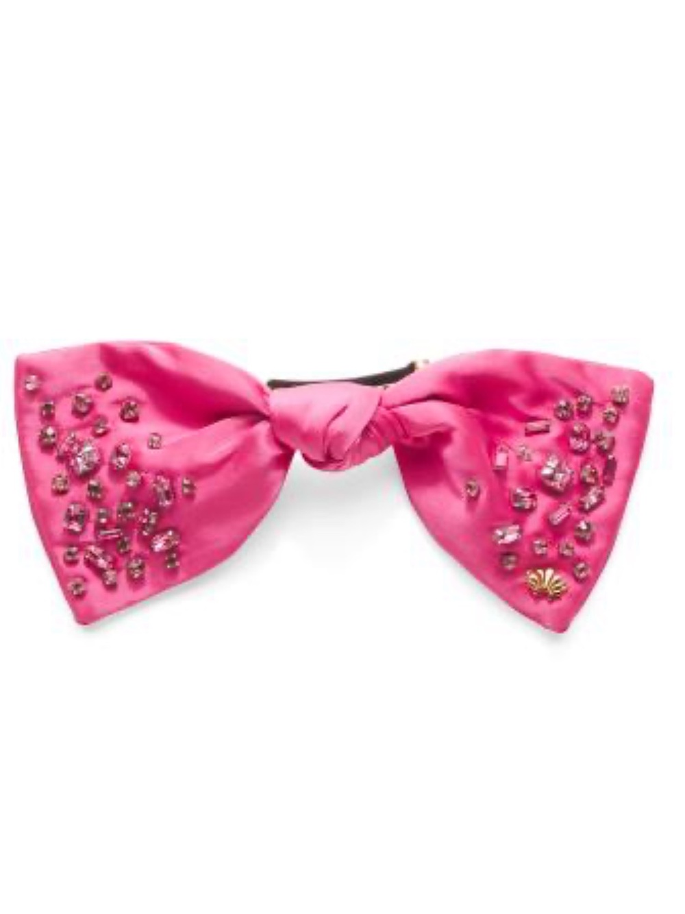 Lele Sadoughi Hot Pink Jeweled Bow Hair